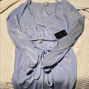 Almost Famous Light Blue Wrap Dress